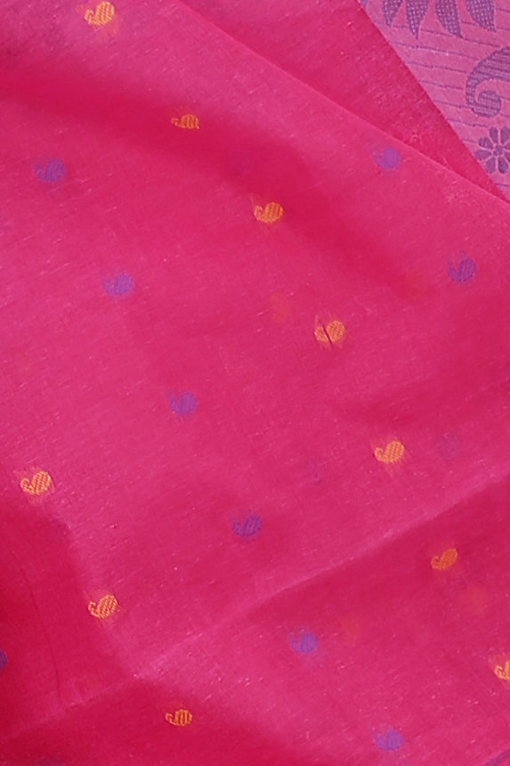 Pink Pure Cotton Gitanjali Tant Saree (929)